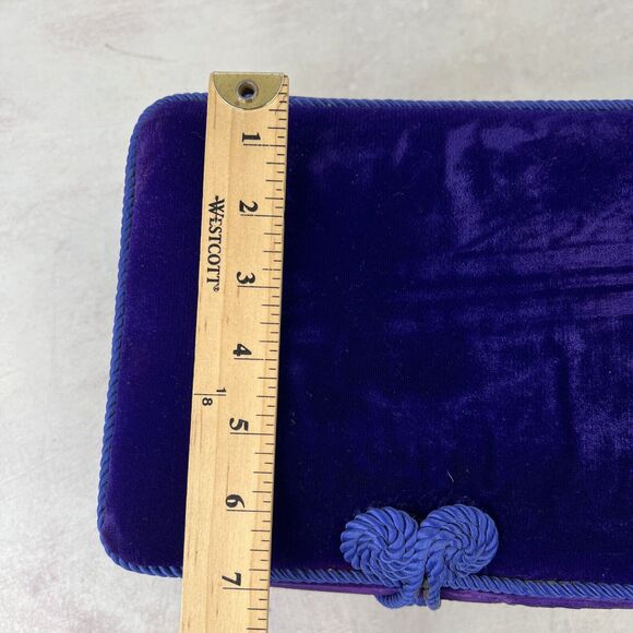 Goldsmith Vintage Velvet Holder Cobalt Blue 90s Maximalist Bold Decor - Picture 12 of 14